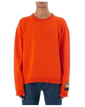 MSGM Round-Neck Knitwear - Orange