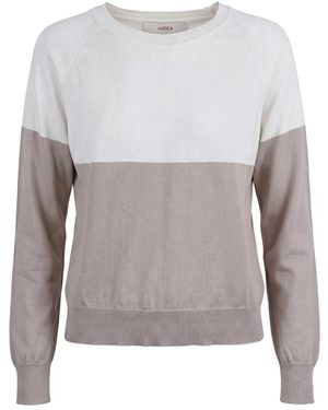 Jucca Bicolor Strickpullover - Grau