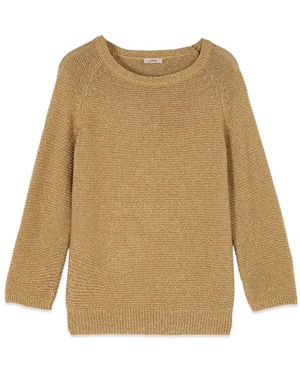 Oltre Truien & Vesten ,Geel ,Lurex Gebreide Trui - Bruin