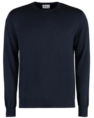 THE (Alphabet) Pullover Aus Feinstrick Mit Rundhalsausschnitt - Blau