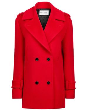 Nina Ricci Double-Breasted Coats - Rojo