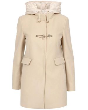 Fay Single-Breasted Coats - Neutro