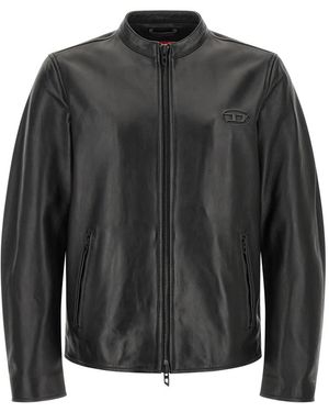 DIESEL Leather Jackets - Negro