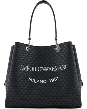 Emporio Armani Borsa multicolore con chiusura magnetica - Nero