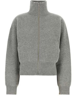 Extreme Cashmere No. 385 Xtra Cute Reißverschluss-Strickjacke - Grau