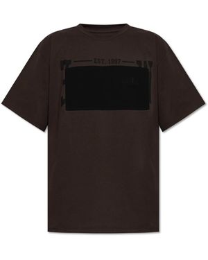 MM6 by Maison Martin Margiela T-Shirt Met Logo - Zwart