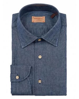 Borriello Overhemden ,Blauw ,Cotone