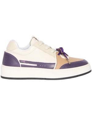 Gcds Schoenen ,Paars ,Leer Bucket Sneakers