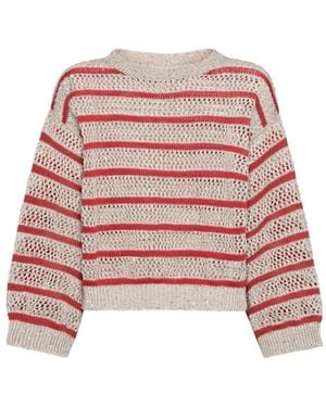 Brunello Cucinelli Round-Neck Knitwear - Rouge