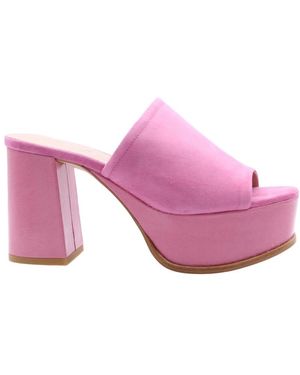 Zinda Heeled Mules - Rosa