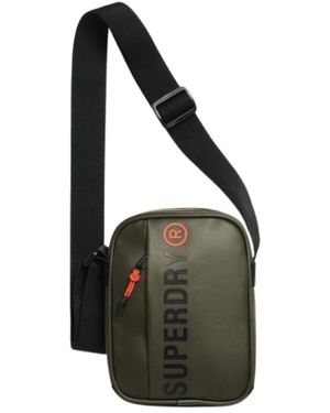 Superdry Tarp Cross Body Kameratasche Olivgrün - Schwarz