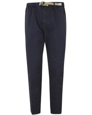 White Sand Slim-Fit Trousers - Blue