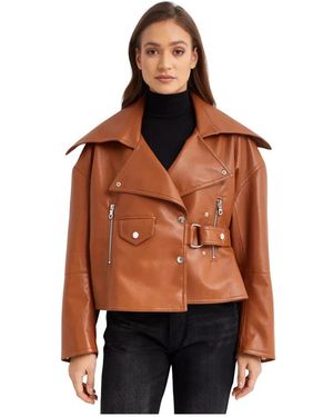 Nanushka Jassen ,Bruin ,Leer Ado Regenerated Leather Jacket