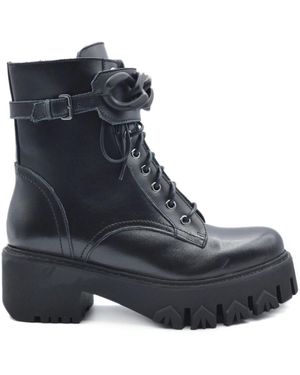 Patrizia Pepe Lace-Up Boots - Blue