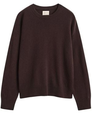 GANT Truien & Vesten ,Bruin ,Wol Round-Neck Truien