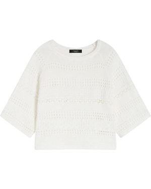 Max Mara Round-Neck Knitwear - White