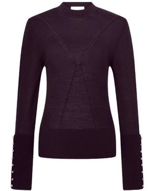 Rabanne Round-Neck Knitwear - Purple