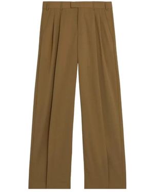 A PAPER KID Broeken ,Bruin ,Wol Fresh Wool Pants - Naturel