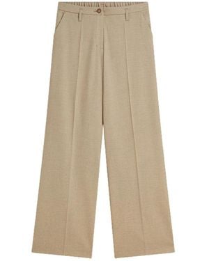 Summum Melange Wijde Broek - Naturel