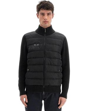 La Martina Jassen ,Zwart ,Wol Full Zip Wool Jacket