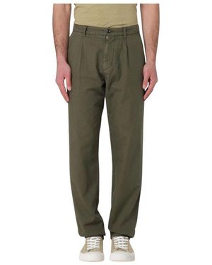 Tommy Hilfiger Grüne Plissierte Hose Standard Stil
