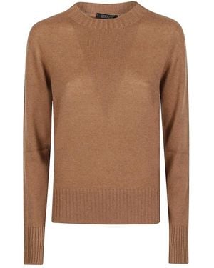 Aragona D3424Tf Rundhals-Pullover - Braun