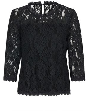 Cream Blouses - Black