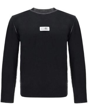 MM6 by Maison Martin Margiela Round-Neck Knitwear - Blu