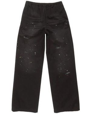 Acne Studios Broeken ,Zwart ,Katoen Gecoloreerde Katoenen Broek