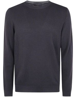 Zanone Round-Neck Knitwear - Bleu