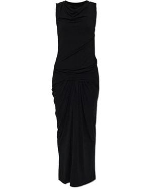 Entire studios Maxi Jurk Met Draping - Zwart