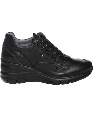 Nero Giardini Schoenen ,Zwart ,Leer I617400D Wedge Sneaker