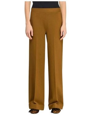 Semicouture Wide Trousers - Neutro