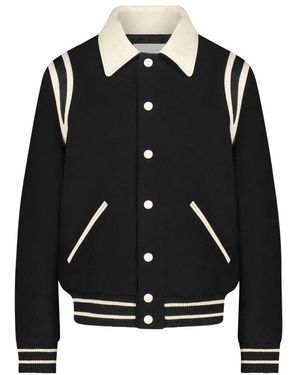 flâneur Schwarze Teddy Blouson Jacke