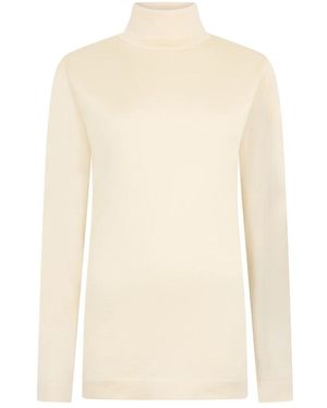 Malo Truien & Vesten ,Kasjmier High Collar Sweater - Wit