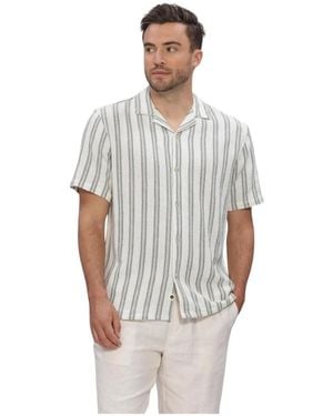 Anerkjendt Akleander Struc Stripe2 Ss Shirt - Grijs