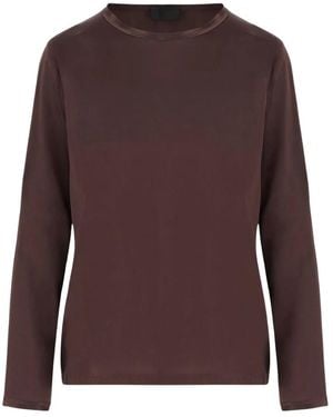 F.it Tops ,Bruin ,Spandex Stretch Zijde Trui