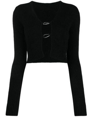 Heron Preston Open Cardigan Vest - Zwart