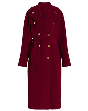 Alberta Ferretti Double-Breasted Coats - Rojo