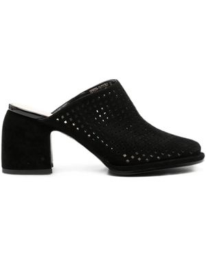 ADRIANNA FERETTI Heeled Mules - Black