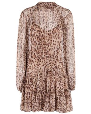 RIXO London Anaya Kleid - Braun