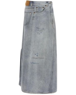 MM6 by Maison Margiela Denim Skirts - Grey