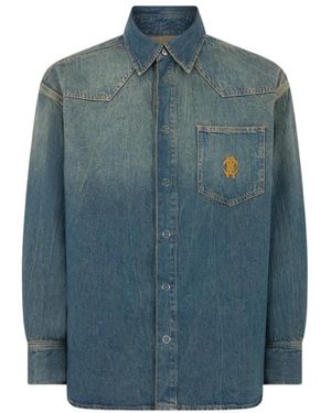 Roberto Cavalli Denim Shirts - Blue