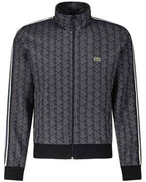 Lacoste Felpa con monogramma jacquard - Grigio