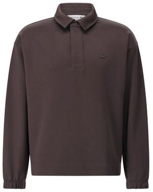 Lacoste Sweatshirt Mit Polokragen - Braun