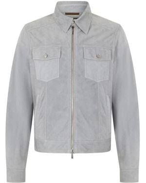 Moorer Leather Jackets - Gray