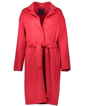 GANT Belted Coats - Red