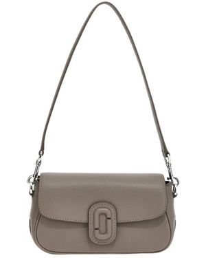 Marc Jacobs Strukturierte Schultertasche Mit Klappe - Grau