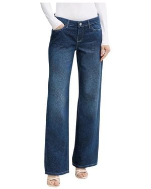 Guess Low Rise Slouchy Jeans Mit Verzierungen - Blau