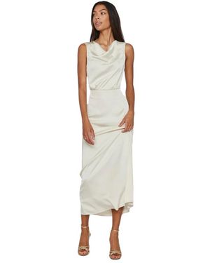 Vila Ravenna Waterfall Jurk Vrouwen - Naturel